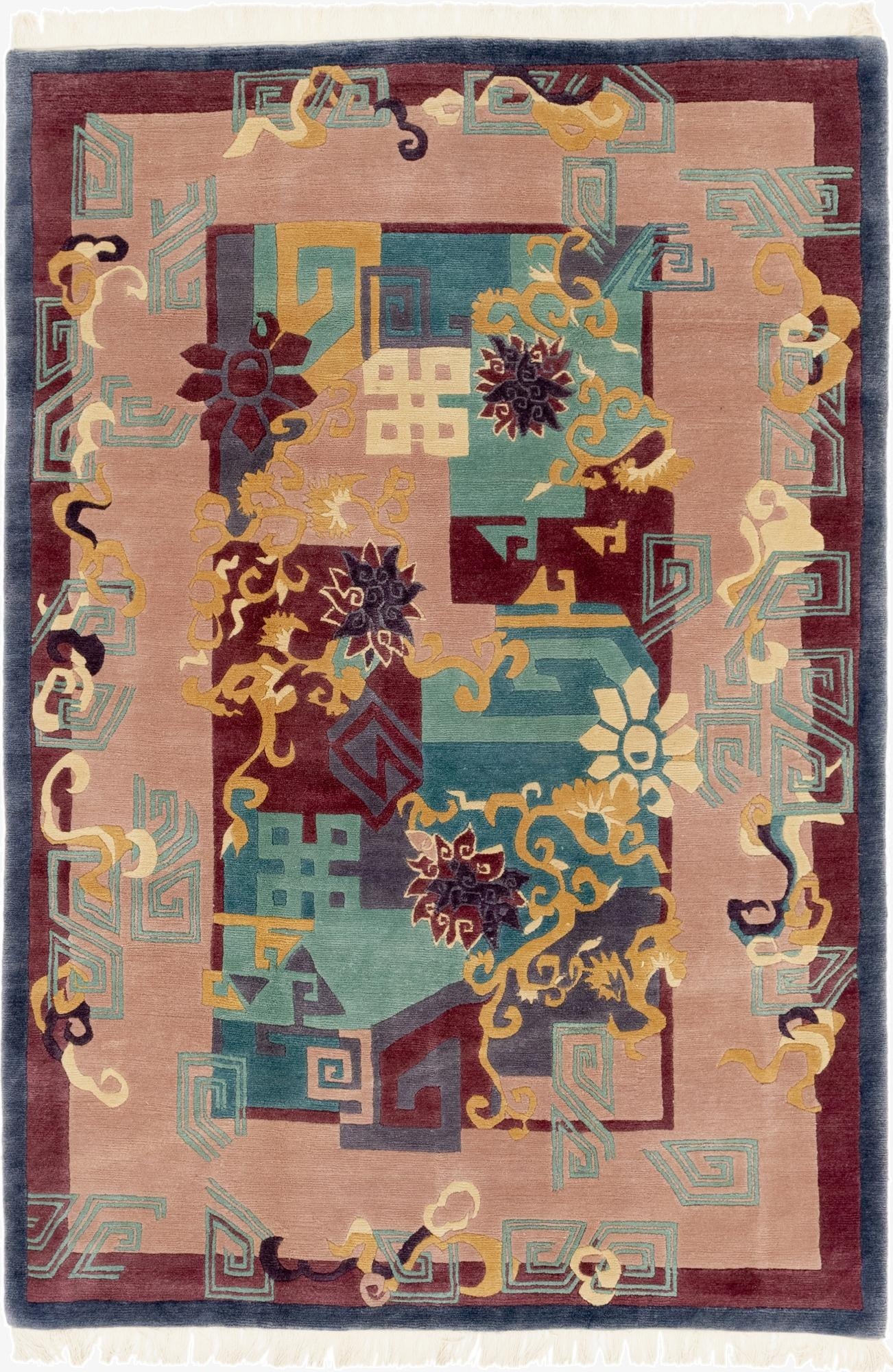  6' 6 x 9' 6  Hand Knotted Nepal Wool Rug