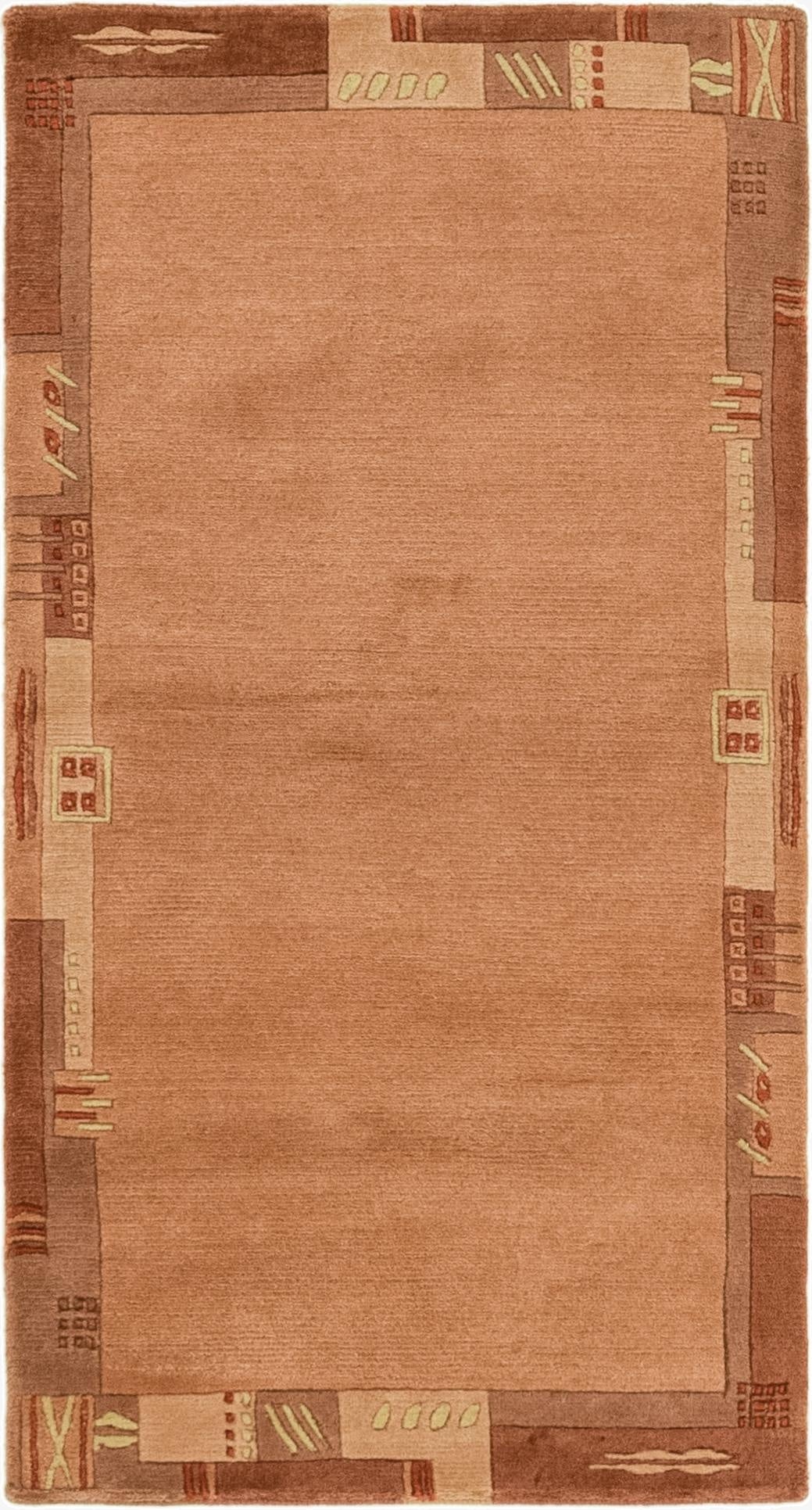  2' 4 x 4' 7  Hand Knotted Nepal Wool Rug