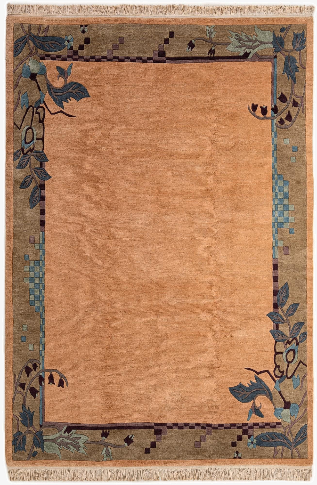  6' 8 x 9' 6  Hand Knotted Nepal Wool Rug