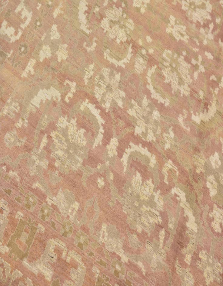 Detail image of  12' 9 x 19' 2  Hand Knotted Oushak Wool Rug