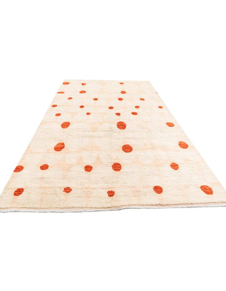 Detail image of  6' 6 x 9' 10  Hand Knotted Peshawar Ziegler Rug