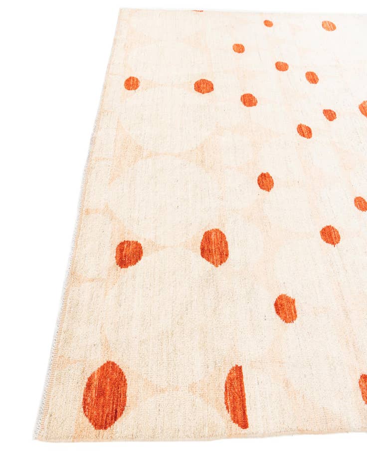 Detail image of  6' 6 x 9' 10  Hand Knotted Peshawar Ziegler Rug