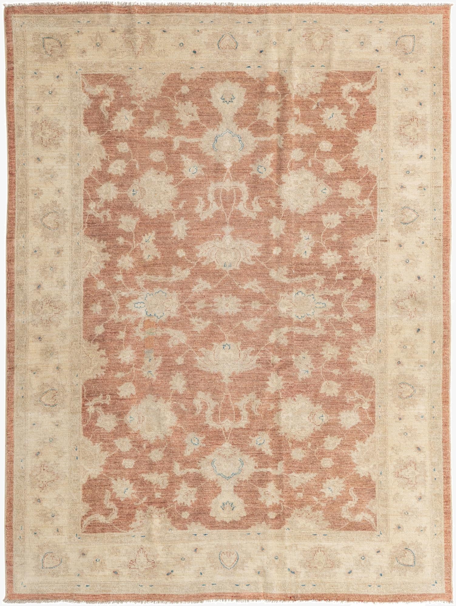 6' 2 x 8' 2  Hand Knotted Peshawar Ziegler Rug