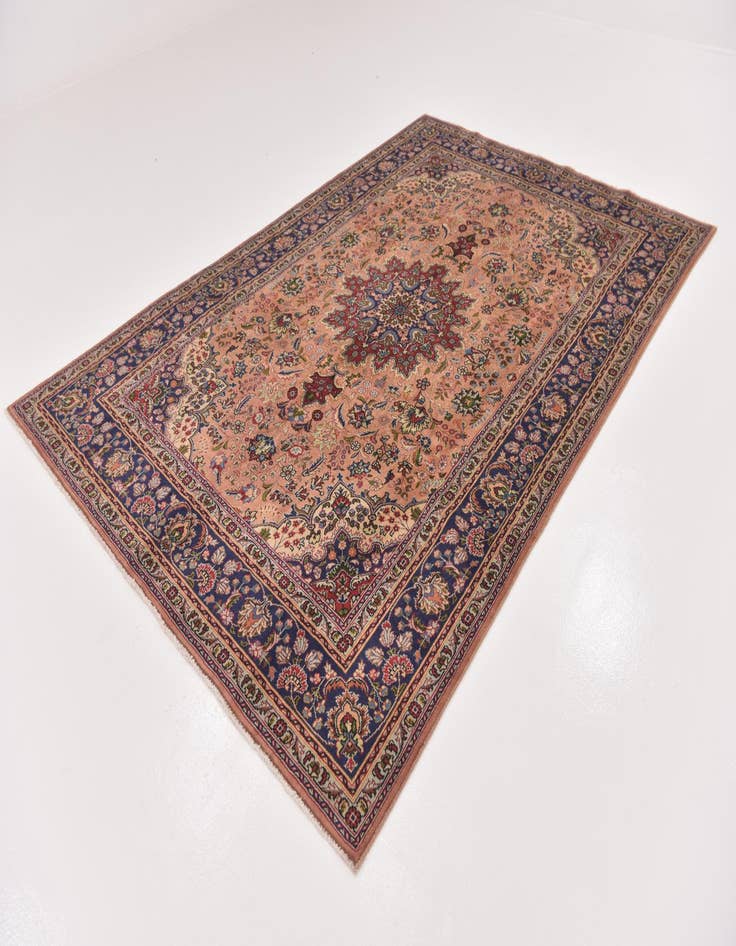 Detail image of  6' 6 x 9' 6  Hand Knotted Tabriz Persian Wool Rug