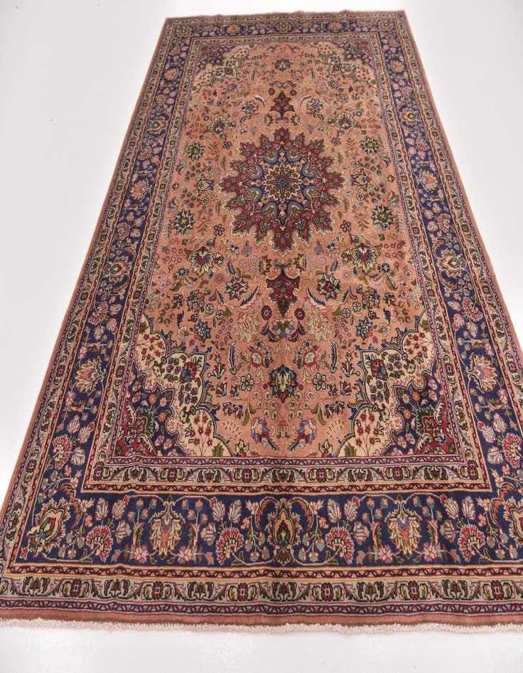 Detail image of  6' 6 x 9' 6  Hand Knotted Tabriz Persian Wool Rug