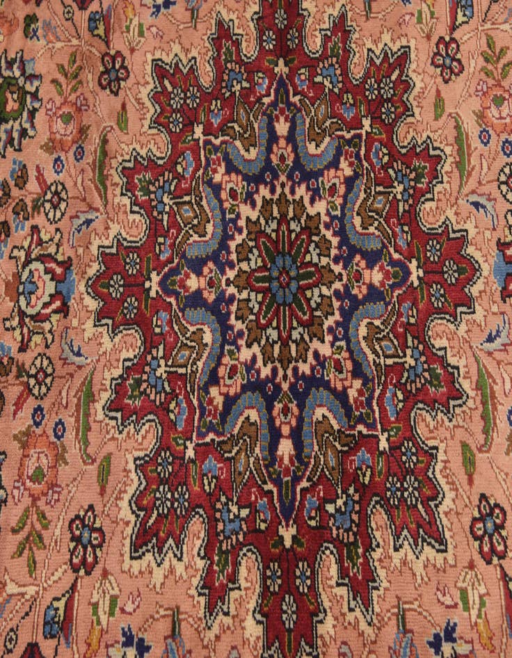 Detail image of  6' 6 x 9' 6  Hand Knotted Tabriz Persian Wool Rug