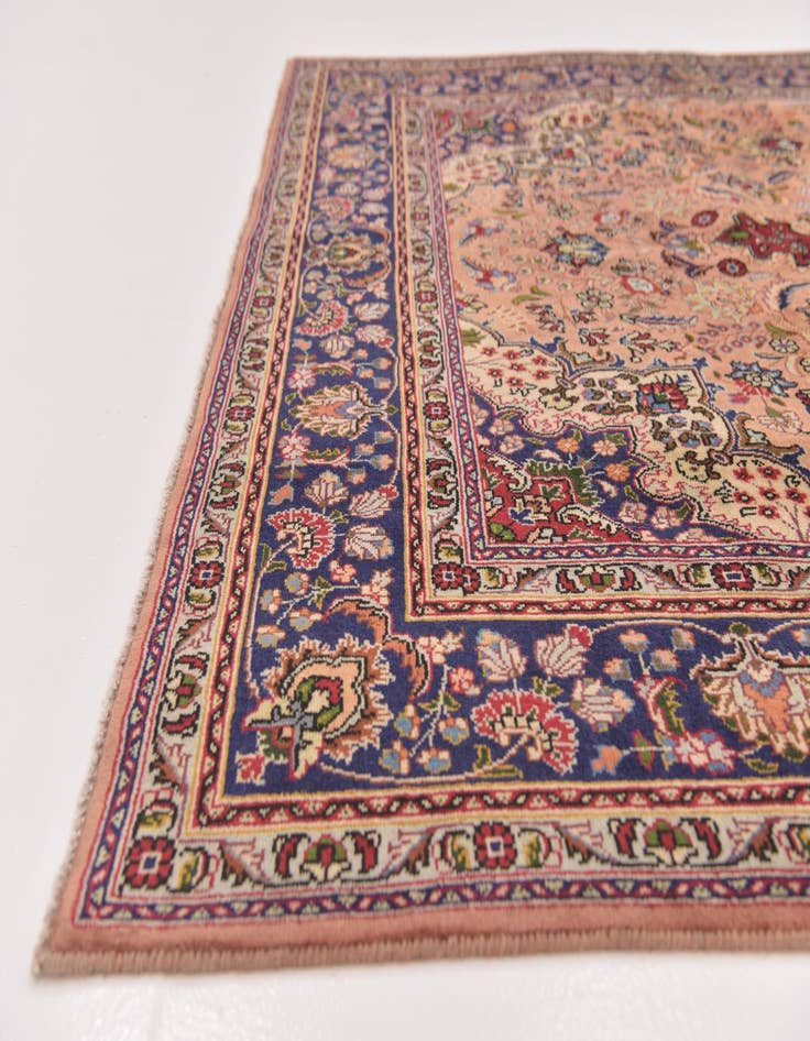 Detail image of  6' 6 x 9' 6  Hand Knotted Tabriz Persian Wool Rug