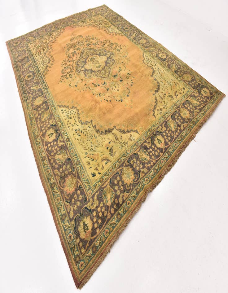 Detail image of  9' 9 x 13'  Hand Knotted Tabriz Persian Wool Rug