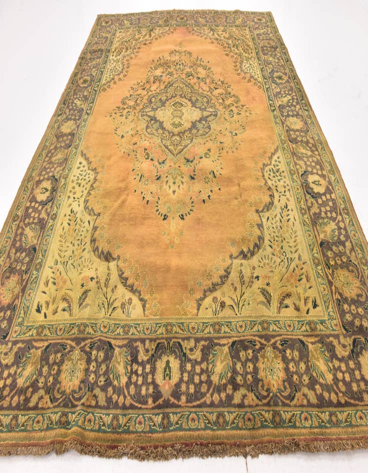 Detail image of  9' 9 x 13'  Hand Knotted Tabriz Persian Wool Rug