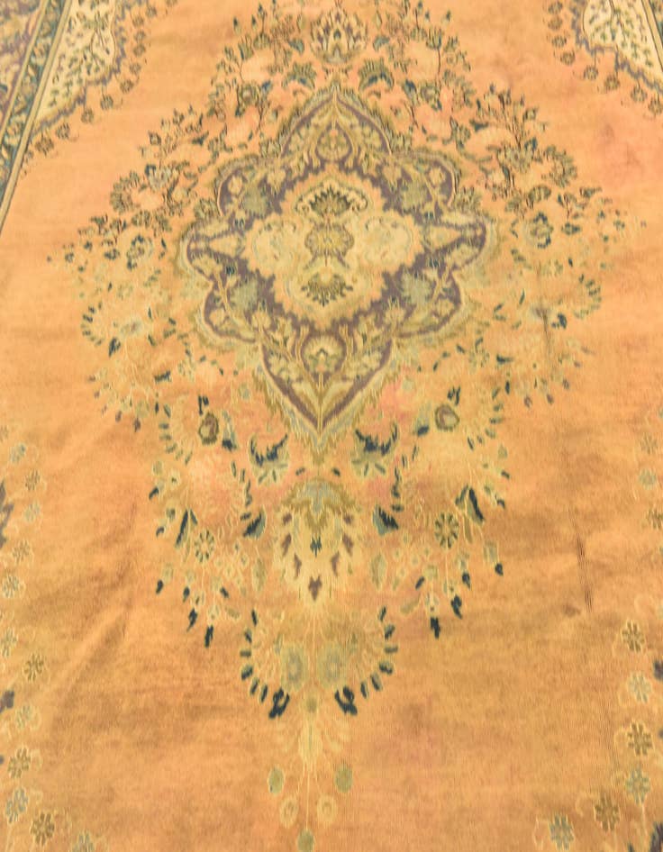 Detail image of  9' 9 x 13'  Hand Knotted Tabriz Persian Wool Rug