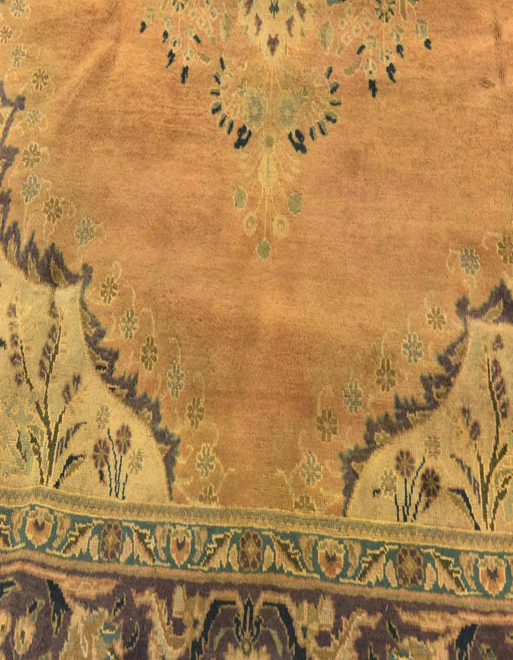 Detail image of  9' 9 x 13'  Hand Knotted Tabriz Persian Wool Rug