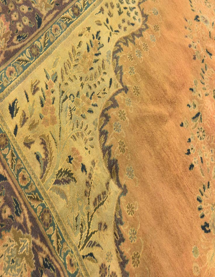 Detail image of  9' 9 x 13'  Hand Knotted Tabriz Persian Wool Rug
