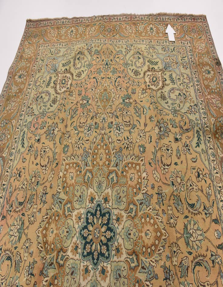 Detail image of  9' 9 x 12' 9  Hand Knotted Tabriz Persian Wool Rug