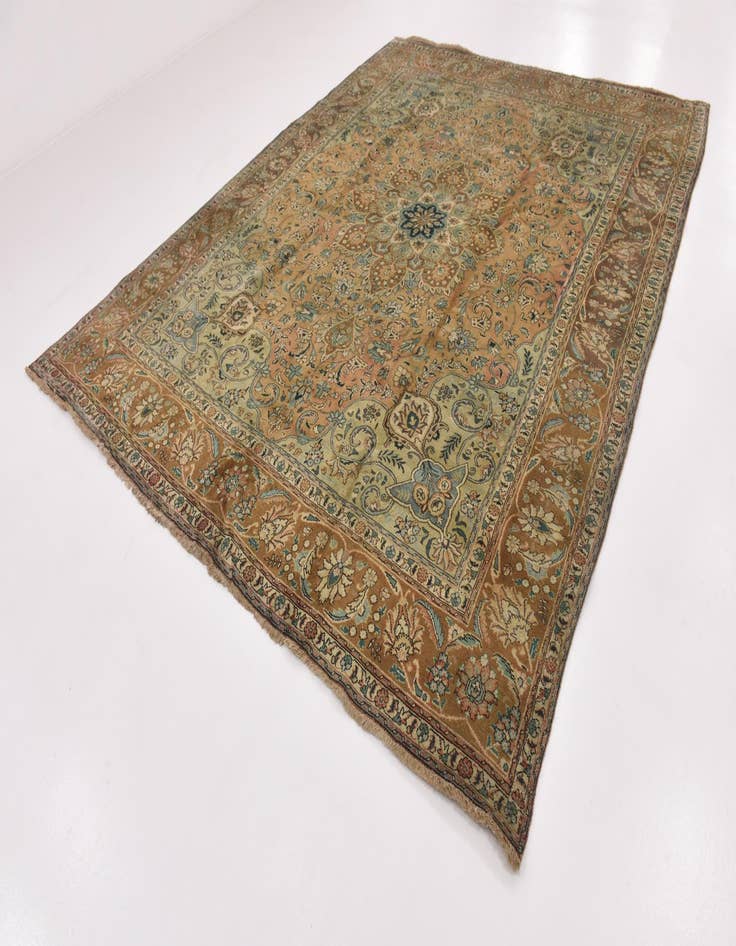 Detail image of  9' 9 x 12' 9  Hand Knotted Tabriz Persian Wool Rug