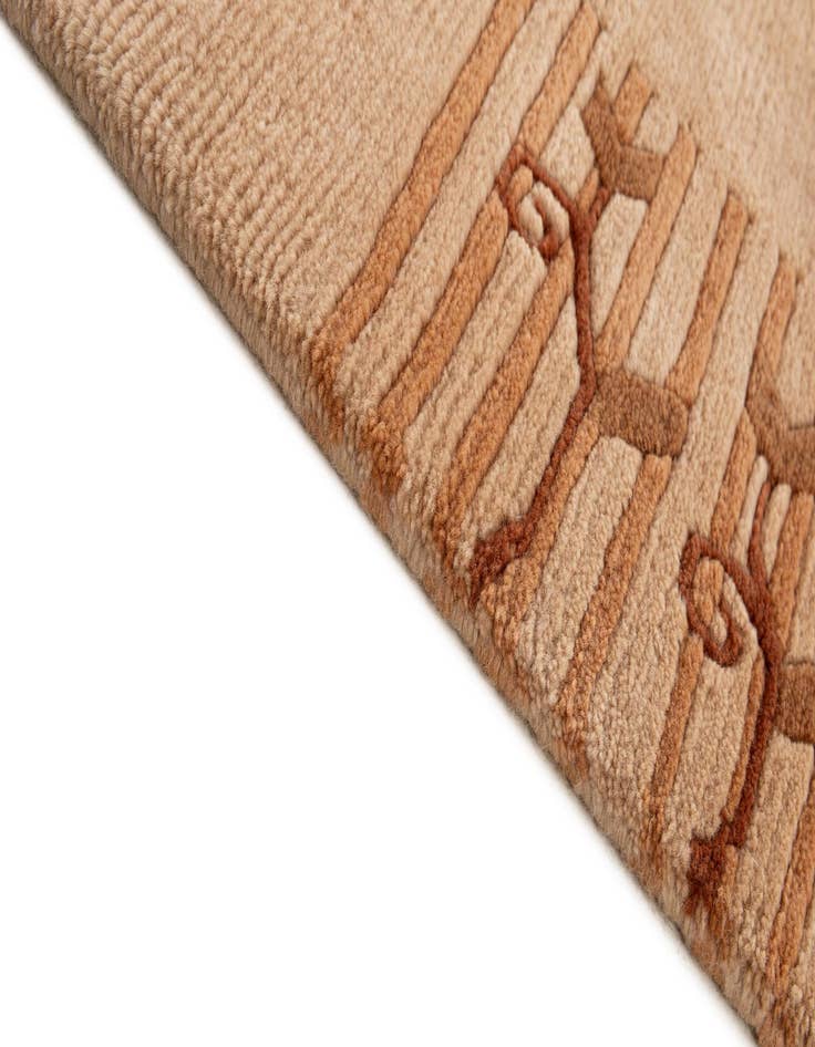 Detail image of  6' 8 x 8' 3  Hand Knotted Tibet Wool Rug