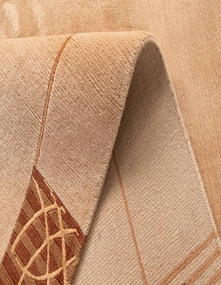 Detail image of  6' 8 x 8' 3  Hand Knotted Tibet Wool Rug