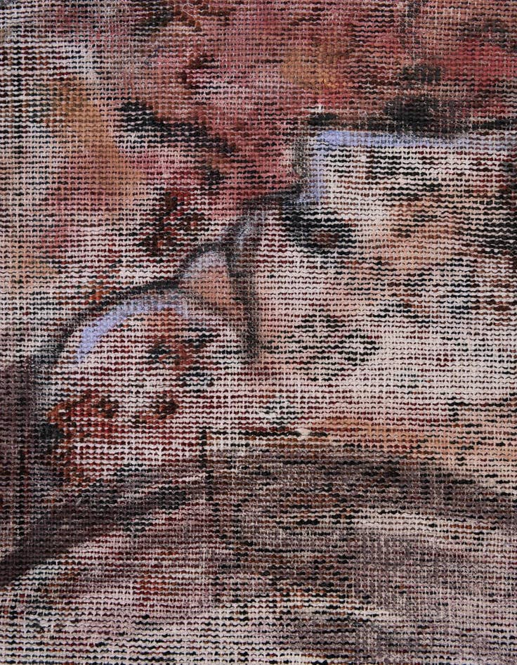 Detail image of  3' 2 x 4'  Hand Knotted Ultra Vintage Persian Wool Rug