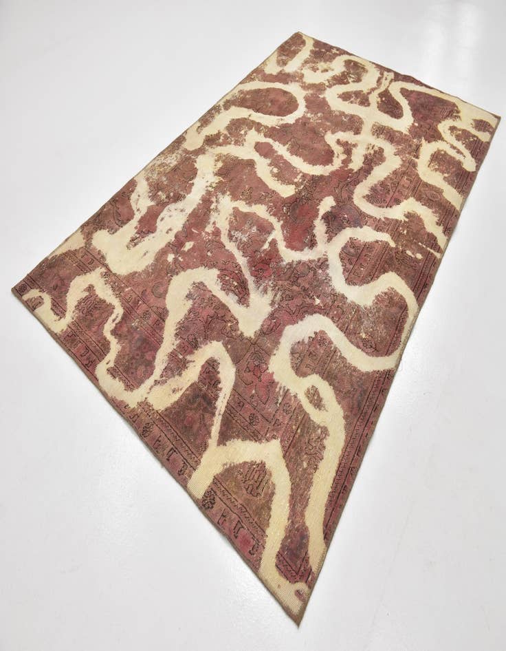 Detail image of  5' 9 x 9'  Hand Knotted Ultra Vintage Persian Wool Rug