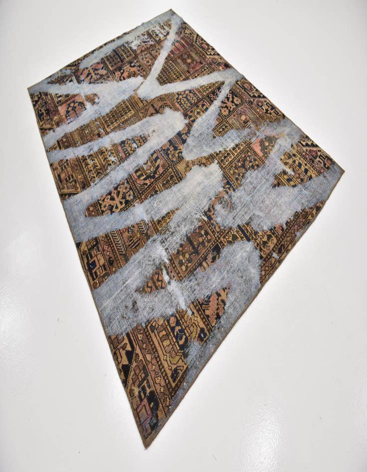 Detail image of  6' 7 x 8' 7  Hand Knotted Ultra Vintage Persian Wool Rug