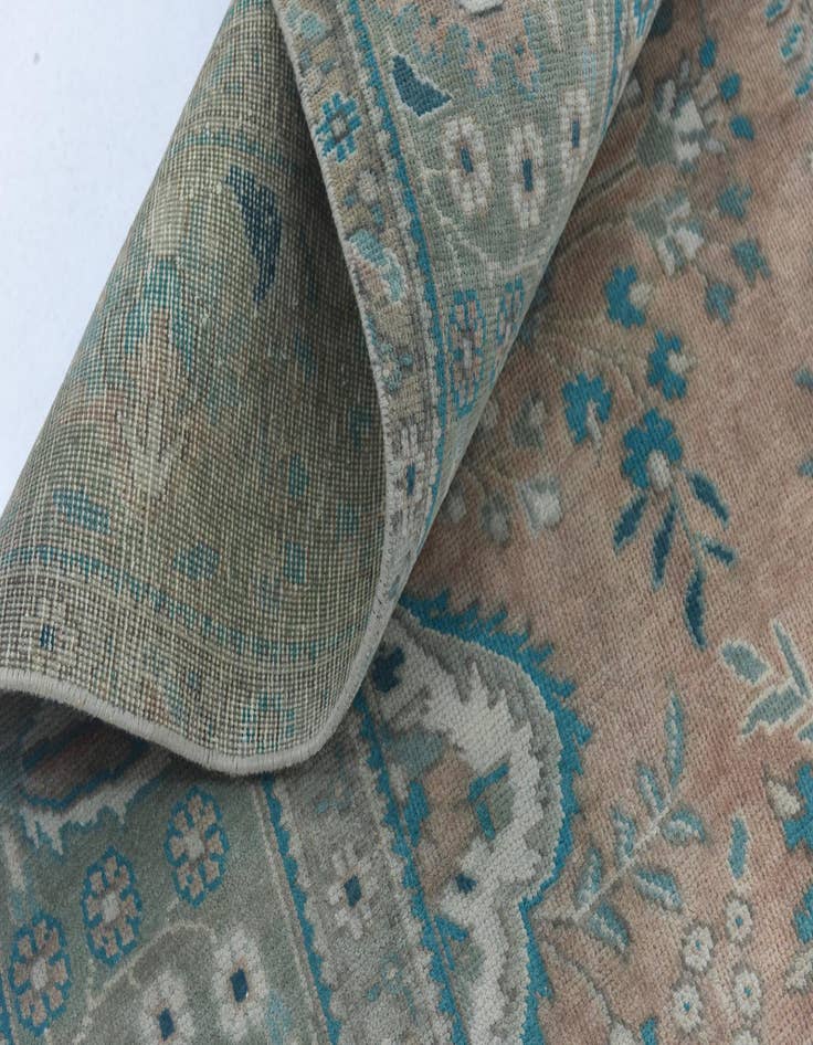 Detail image of  9' 1 x 13'  Hand Knotted Ultra Vintage Persian Wool Rug