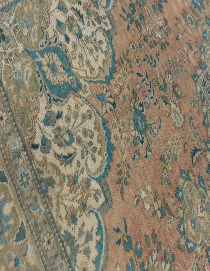 Detail image of  9' 1 x 13'  Hand Knotted Ultra Vintage Persian Wool Rug