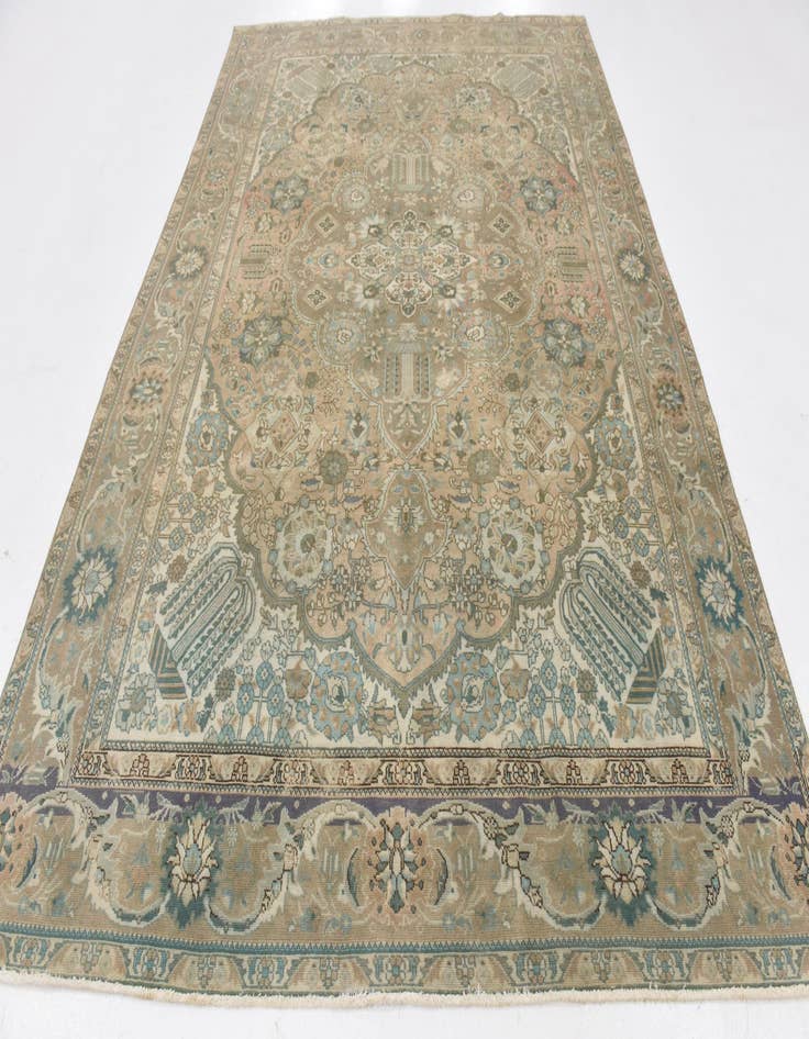 Detail image of  7' 3 x 11' 3  Hand Knotted Ultra Vintage Persian Wool Rug