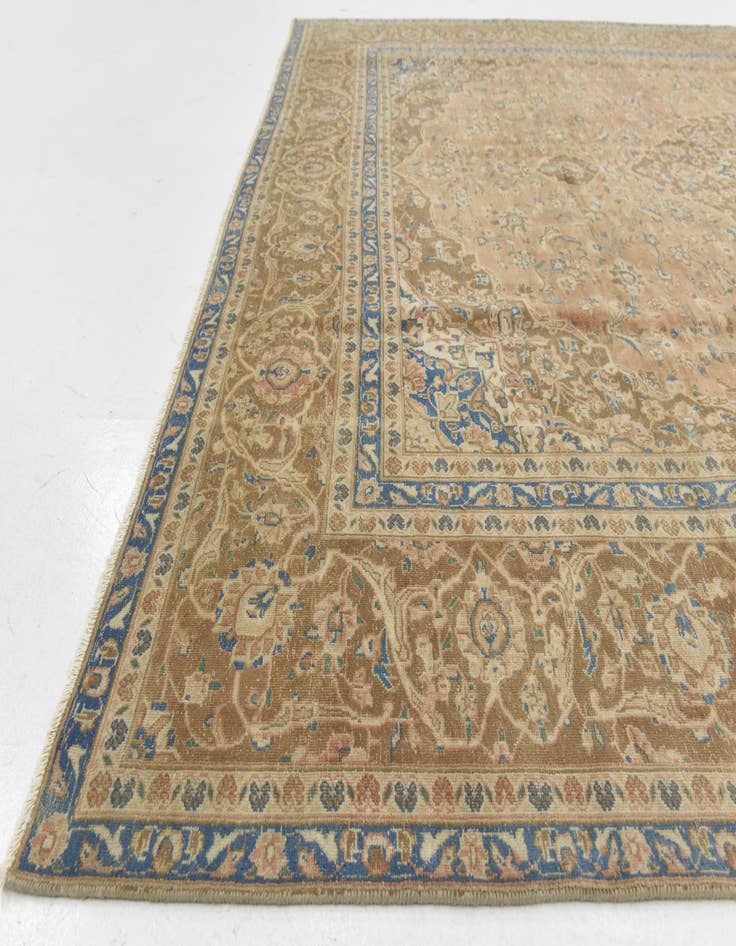 Detail image of  9' 6 x 12' 7  Hand Knotted Ultra Vintage Persian Wool Rug