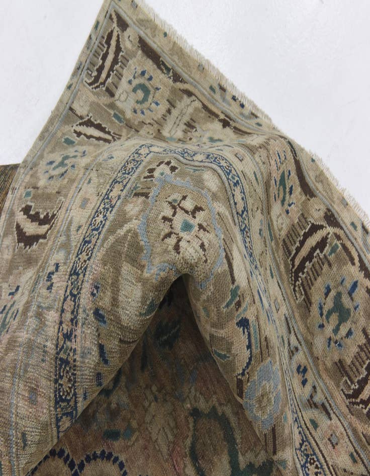 Detail image of  9' x 11' 9  Hand Knotted Ultra Vintage Persian Wool Rug