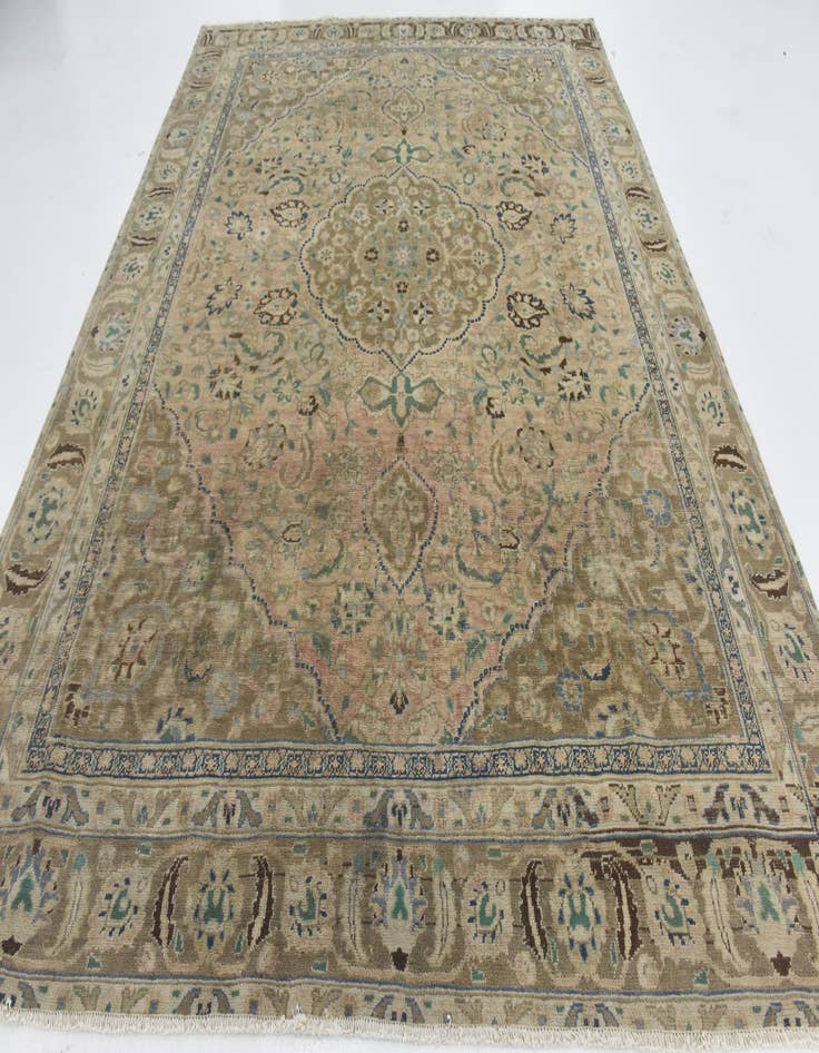Detail image of  9' x 11' 9  Hand Knotted Ultra Vintage Persian Wool Rug