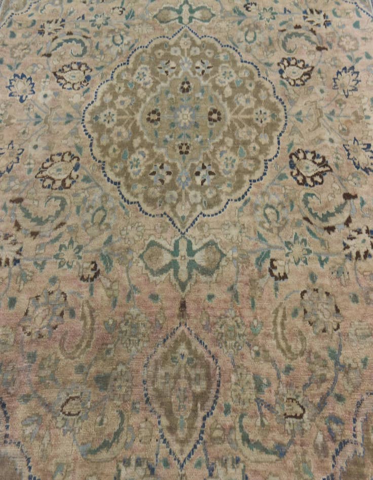 Detail image of  9' x 11' 9  Hand Knotted Ultra Vintage Persian Wool Rug