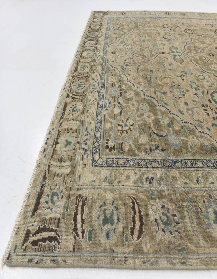 Detail image of  9' x 11' 9  Hand Knotted Ultra Vintage Persian Wool Rug
