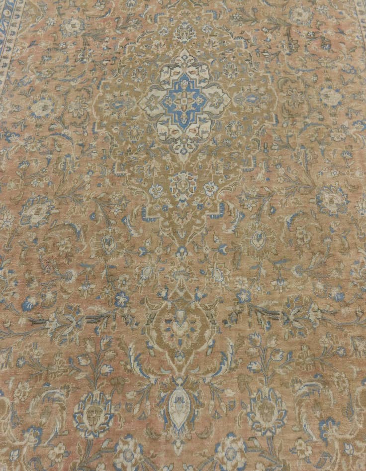 Detail image of  8' 8 x 12'  Hand Knotted Ultra Vintage Persian Wool Rug