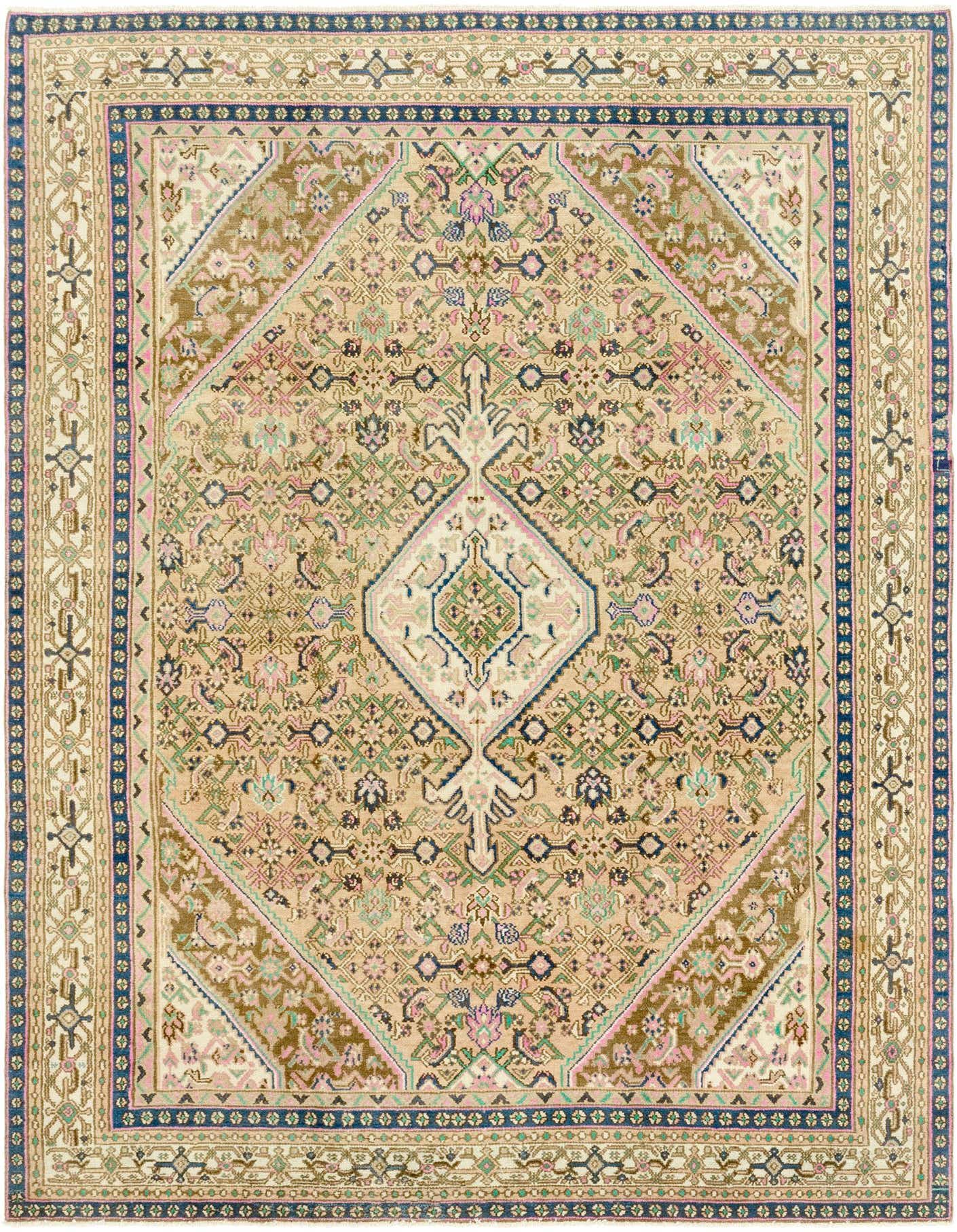 Primary image  8' 2 x 11' 5  Hand Knotted Ultra Vintage Persian Wool Rug