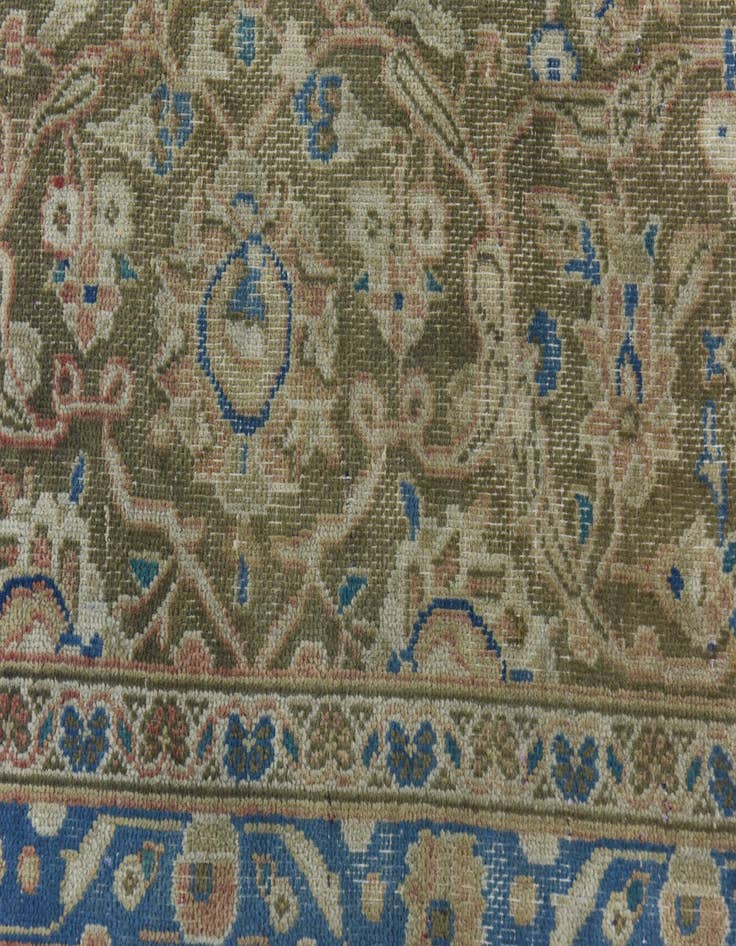 Detail image of  9' 9 x 13' 2  Hand Knotted Ultra Vintage Persian Wool Rug