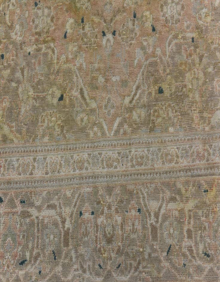 Detail image of  6' 2 x 9' 9  Hand Knotted Ultra Vintage Persian Wool Rug
