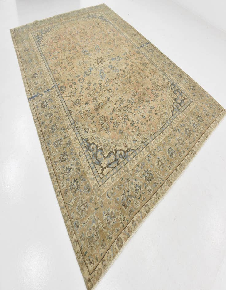 Detail image of  9' 3 x 13'  Hand Knotted Ultra Vintage Persian Wool Rug