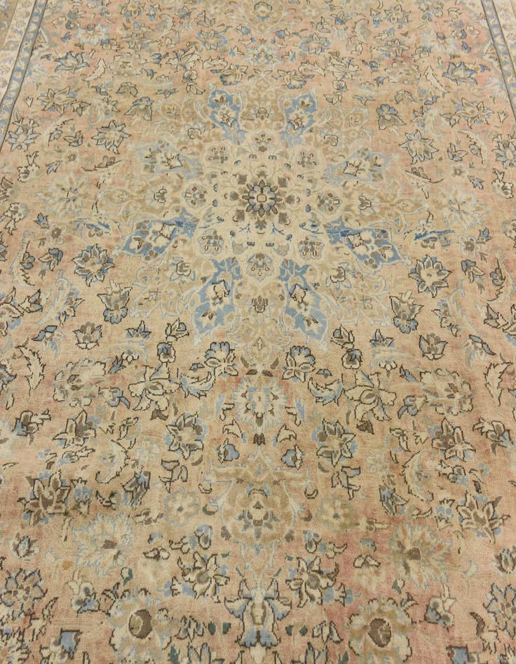Detail image of  9' 3 x 13'  Hand Knotted Ultra Vintage Persian Wool Rug