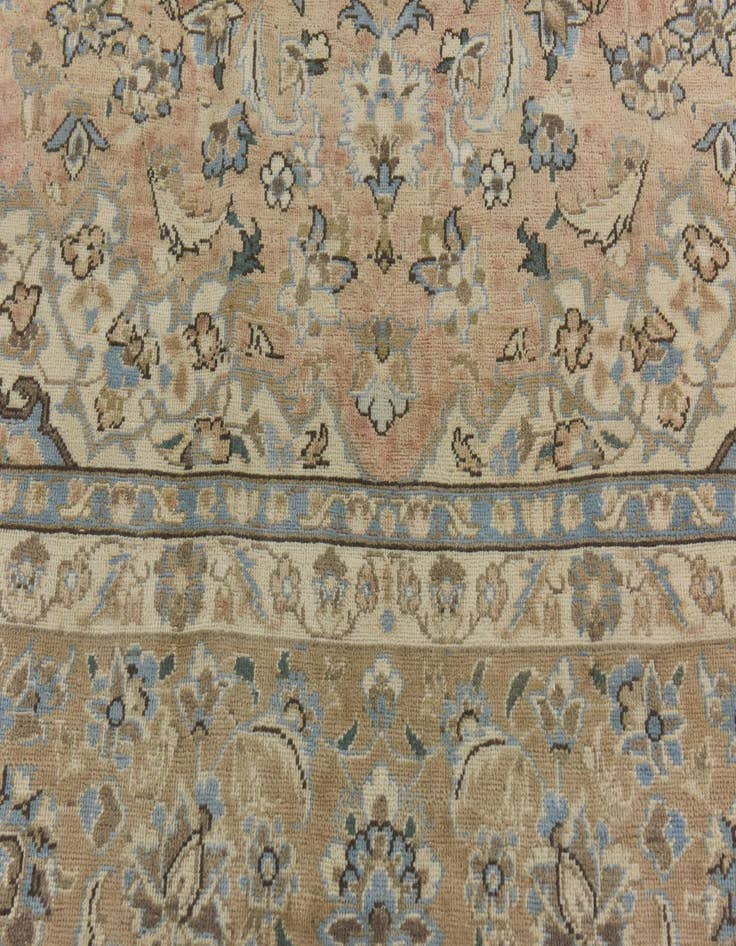 Detail image of  9' 3 x 13'  Hand Knotted Ultra Vintage Persian Wool Rug