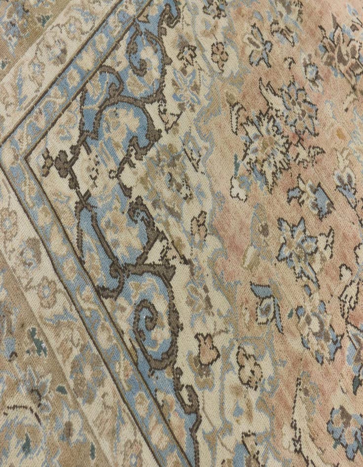Detail image of  9' 3 x 13'  Hand Knotted Ultra Vintage Persian Wool Rug