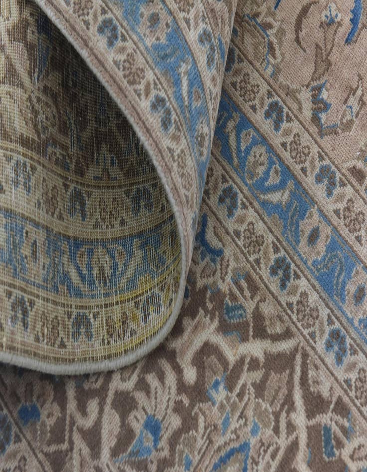 Detail image of  9' 7 x 13'  Hand Knotted Ultra Vintage Persian Wool Rug