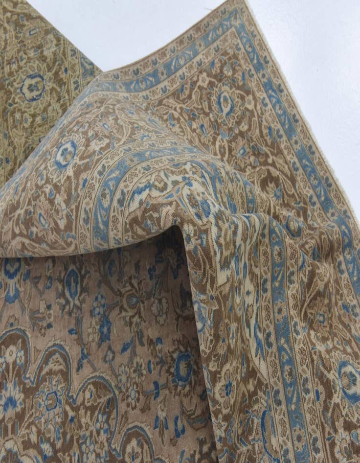 Detail image of  9' 7 x 13'  Hand Knotted Ultra Vintage Persian Wool Rug