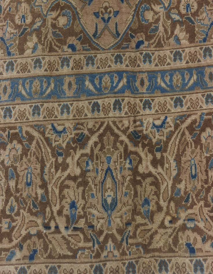 Detail image of  9' 7 x 13'  Hand Knotted Ultra Vintage Persian Wool Rug