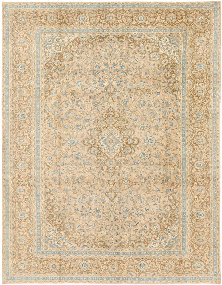  9' 7 x 13'  Hand Knotted Ultra Vintage Persian W...