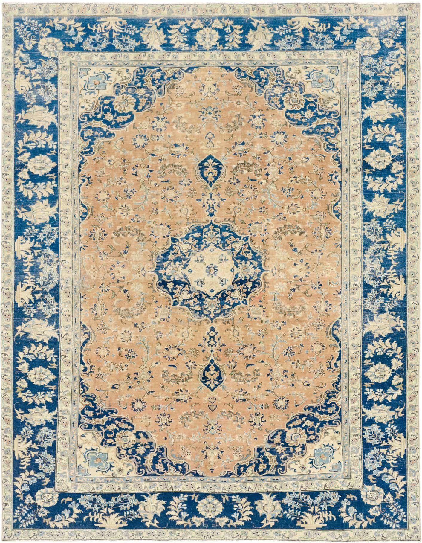 Primary image  9' x 12' 5  Hand Knotted Ultra Vintage Persian Wool Rug