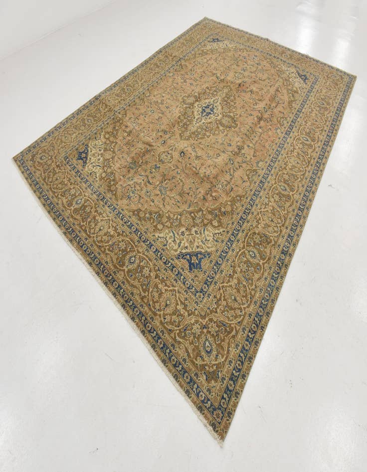 Detail image of  9' 5 x 12' 9  Hand Knotted Ultra Vintage Persian Wool Rug