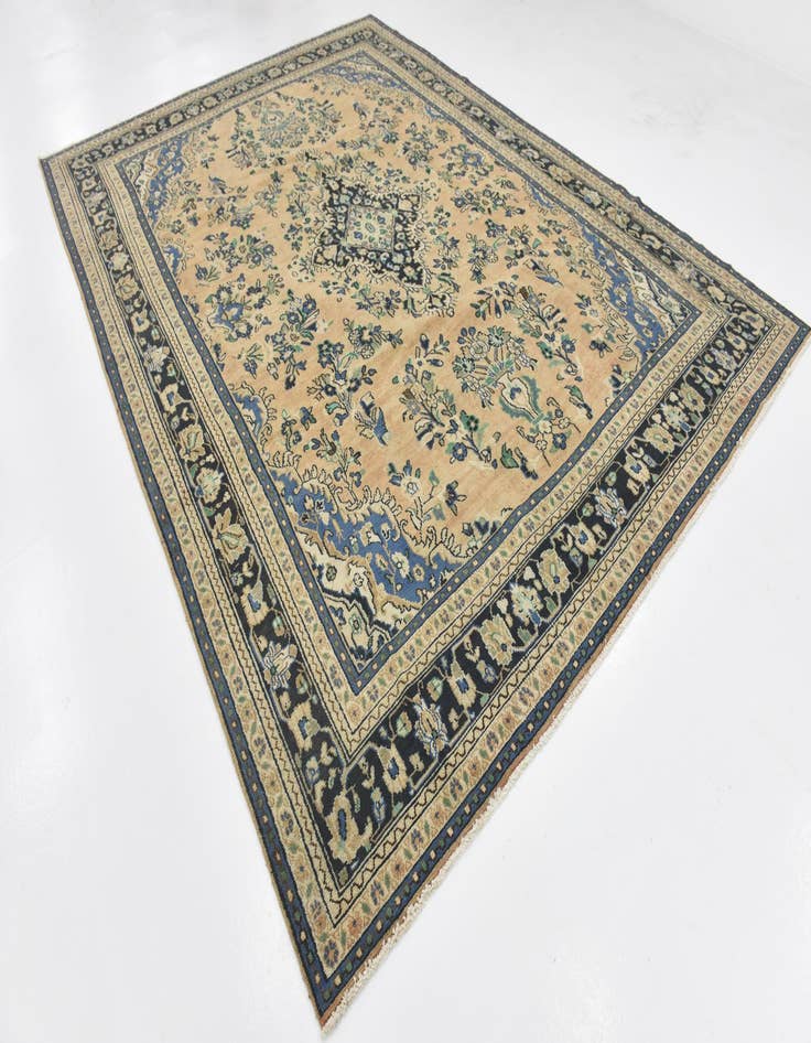 Detail image of  9' x 12'  Hand Knotted Ultra Vintage Persian Wool Rug