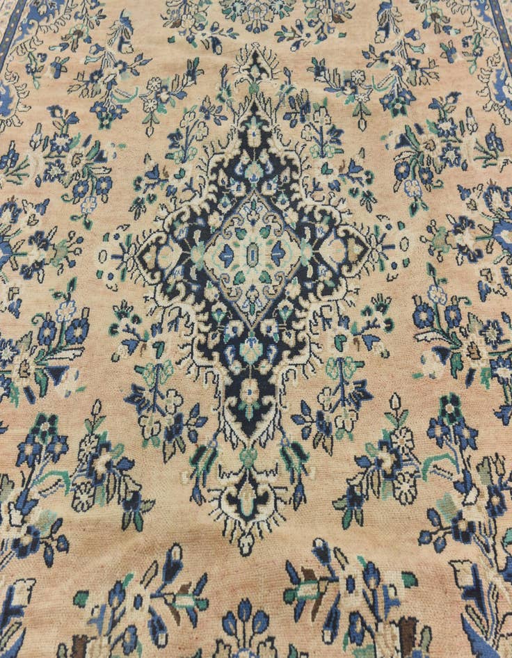 Detail image of  9' x 12'  Hand Knotted Ultra Vintage Persian Wool Rug