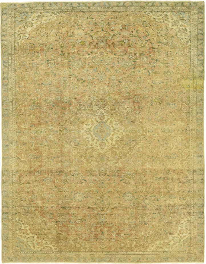  7' x 10' 7  Hand Knotted Ultra Vintage Persian W...