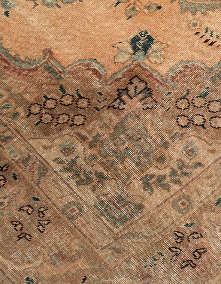 Detail image of  6' 7 x 9' 6  Hand Knotted Ultra Vintage Persian Wool Rug