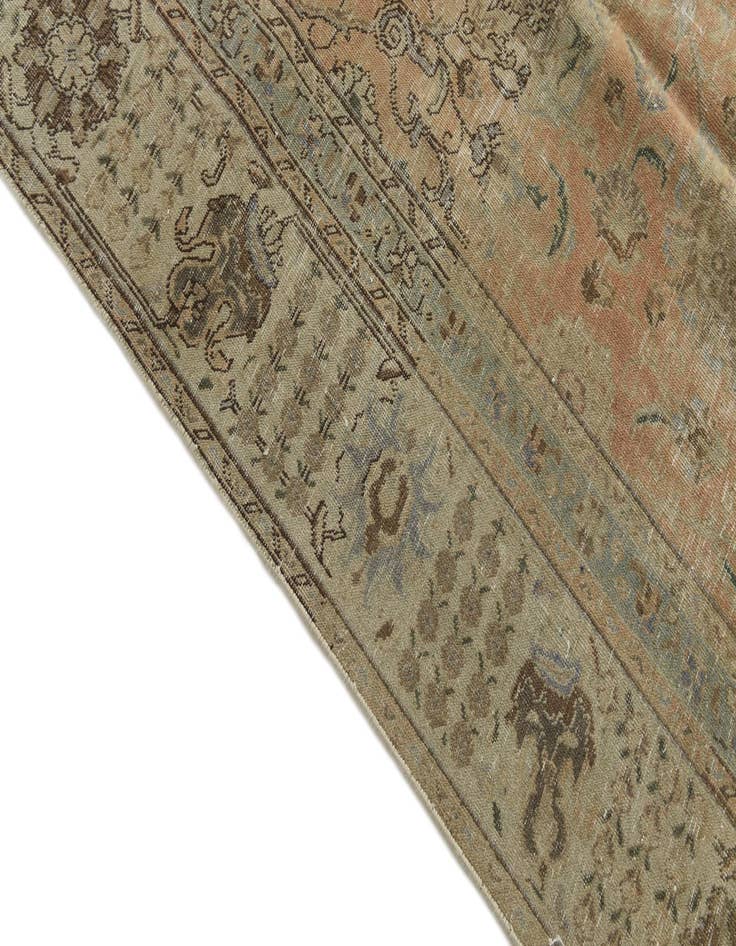 Detail image of  9' x 11' 10  Hand Knotted Ultra Vintage Persian Wool Rug